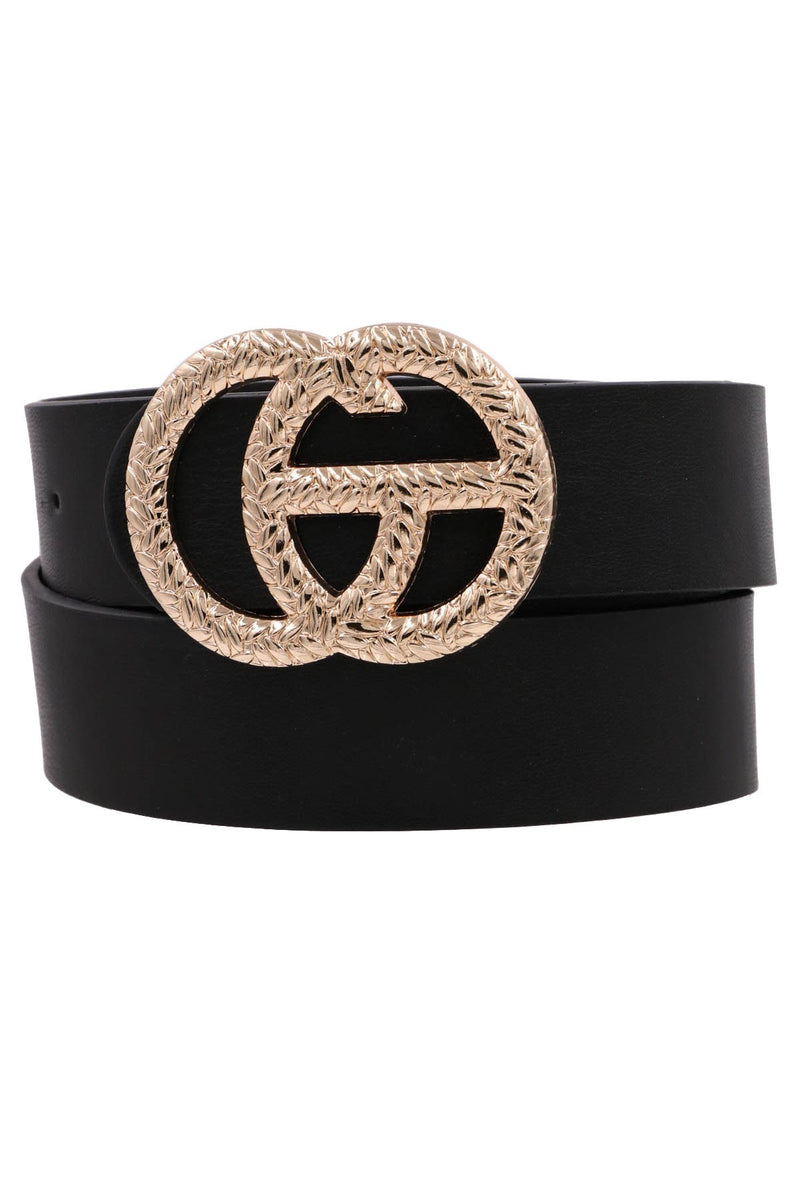 Gigi Leopard Belt In Black