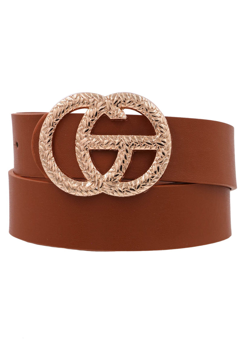 Gigi Leopard Belt In Brown