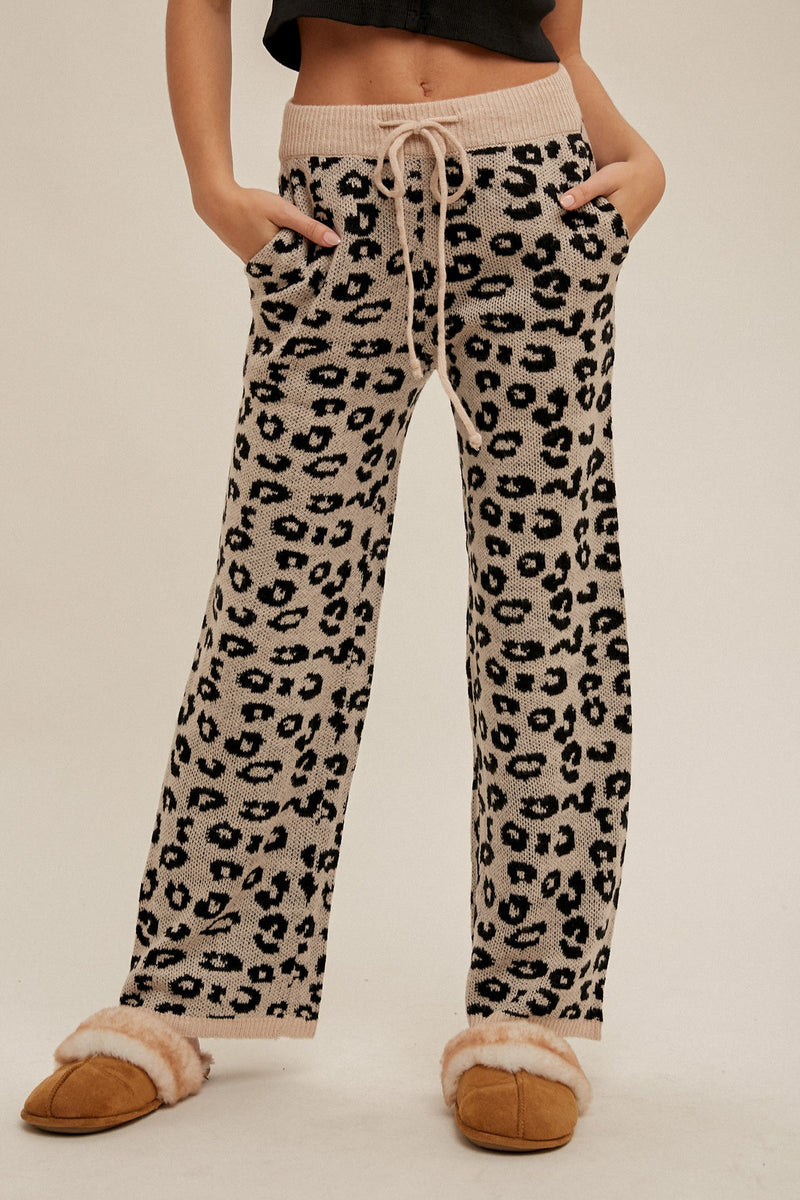 Leopard Print Sleeper Pants