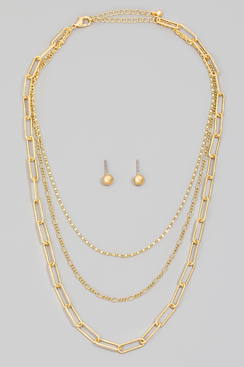 Layered Dainty Chains Necklace Set