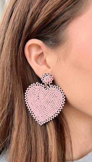 Valentines Beaded Earrings