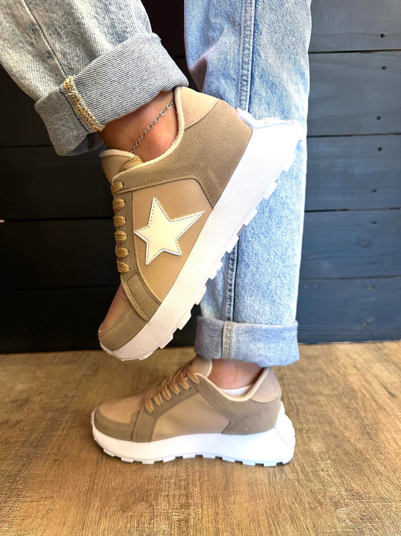 Ella Sneaker In Taupe