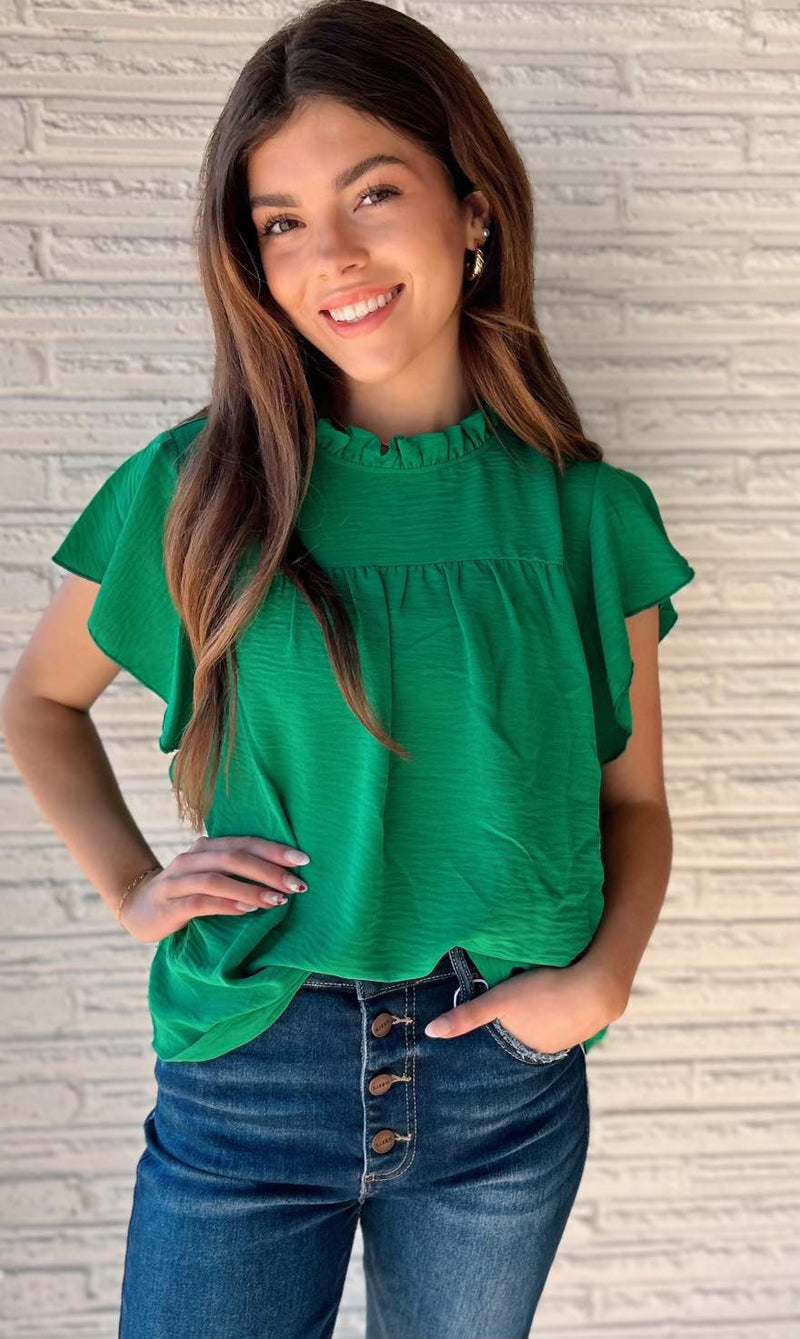 Raelynn Ruffle Sleeve Top