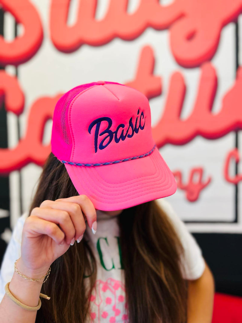 Hot Pink Basic Trucker Hat