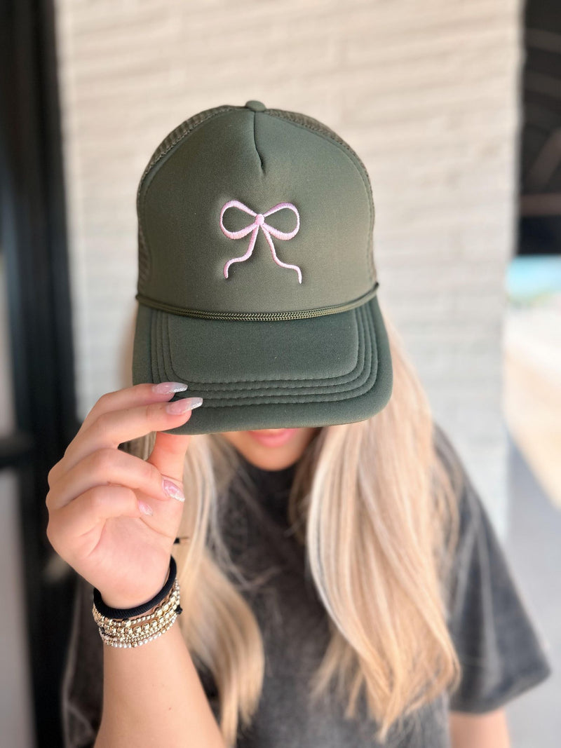 Ribbon Bow Trucker Hat