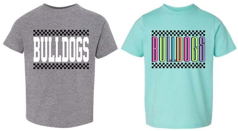 *DTF* Girls/Boys Checkered Mascot Tees