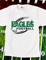 Cracked Football Mascot On White Drit Fit Tee