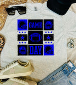 Game Day Squares New Football Ash Grey Tee