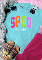 *DTF*Colorful Custom Name Comfort Color Tees