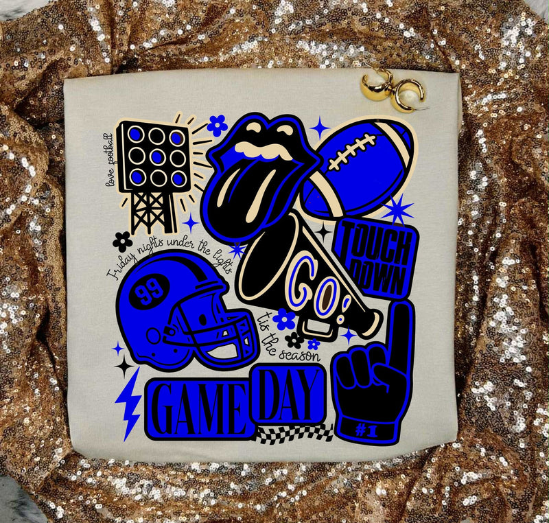 Game Day Icons New Helmet Stars on Tan Tee