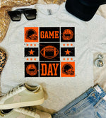 Game Day Squares New Football Ash Grey Tee