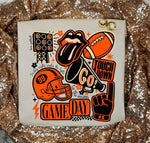 Game Day Icons New Helmet Stars on Tan Tee
