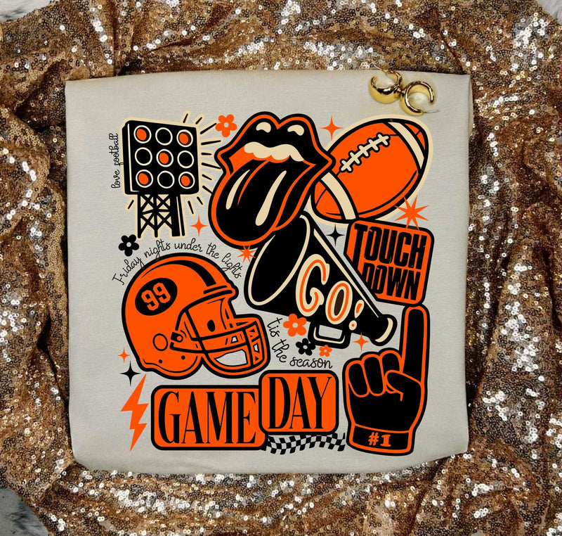 Game Day Icons New Helmet Stars on Tan Tee