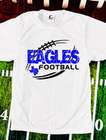Cracked Football Mascot On White Drit Fit Tee