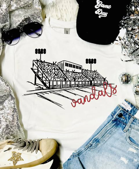 Stadium Mascot White Tee