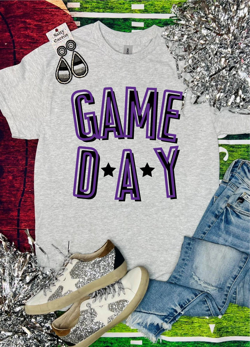 Game Day Stars Ash Grey Tee