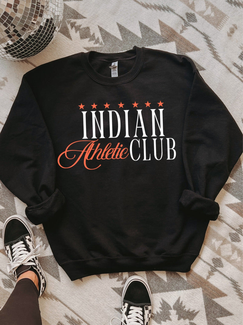 *DTF* Preppy Mascot Athletic Color Club Black Sweatshirt