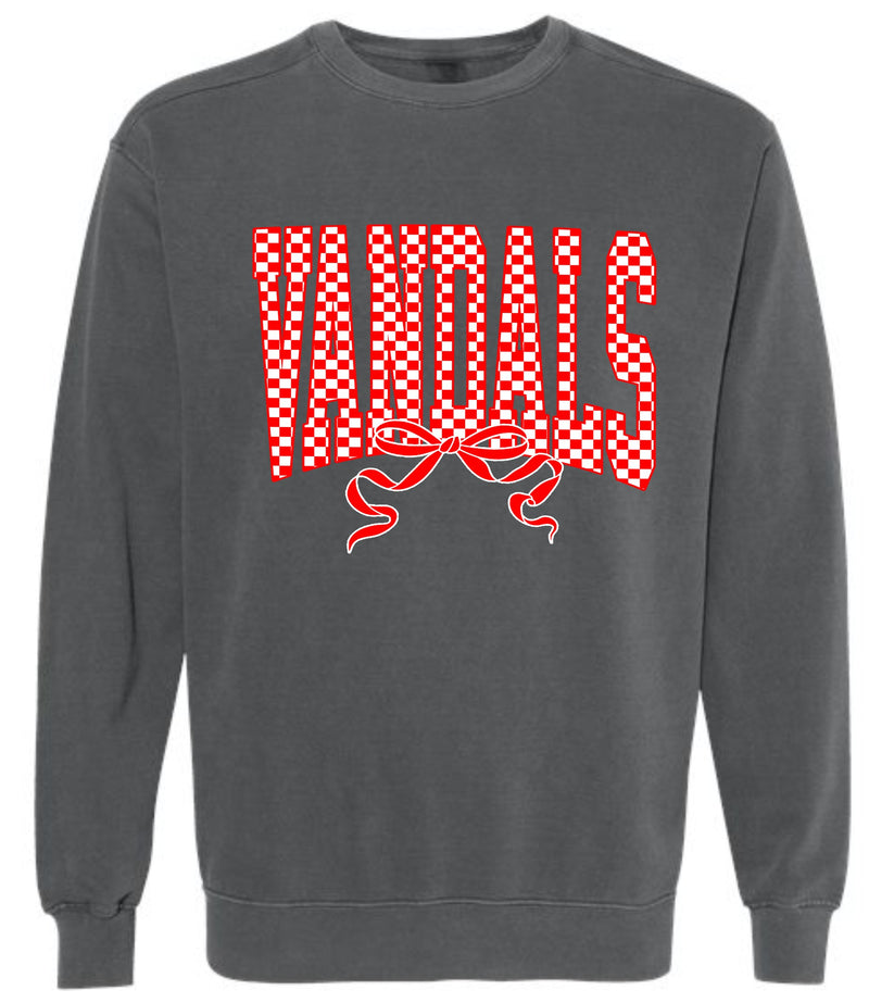 *DTF* Vandals Checkered Bow Pepper CC Sweatshirt