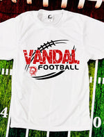 Cracked Football Mascot On White Drit Fit Tee