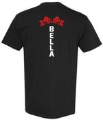 *DTF* Vandal Glittery Cheer With Name On Back Black CC Tee