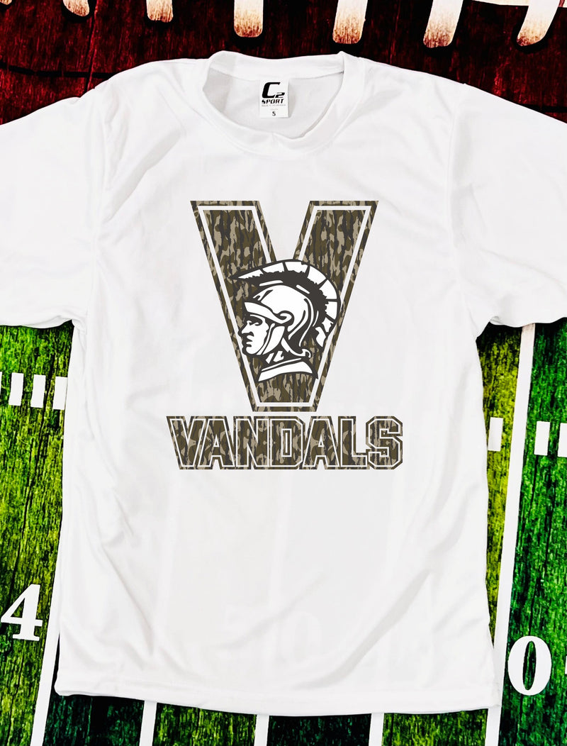Camo Mascot Van Vandals White Dri Fit Tee