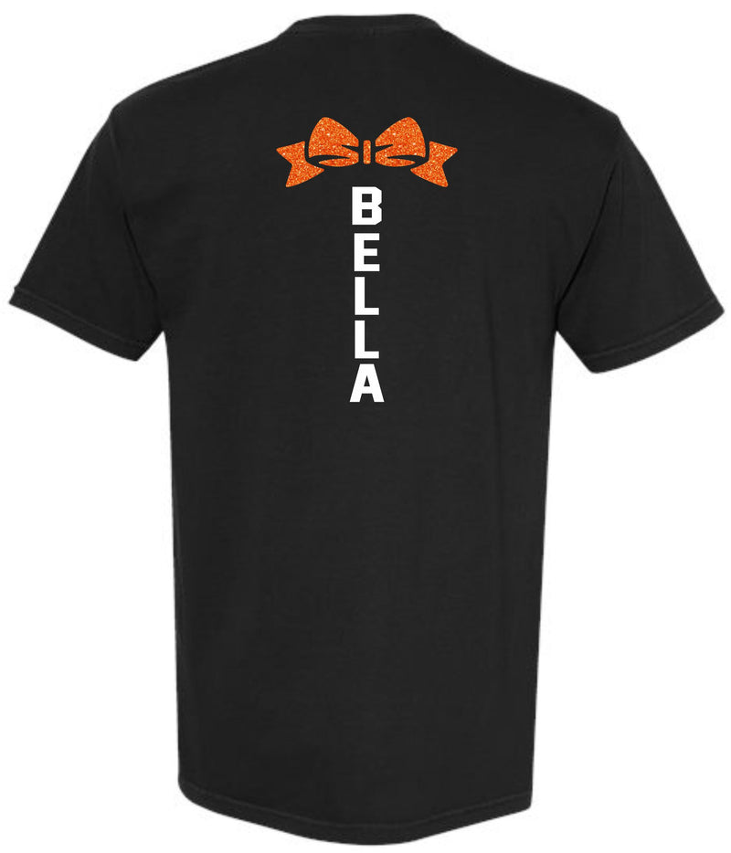 *DTF* Indians Glittery Cheer Black Bella Tee