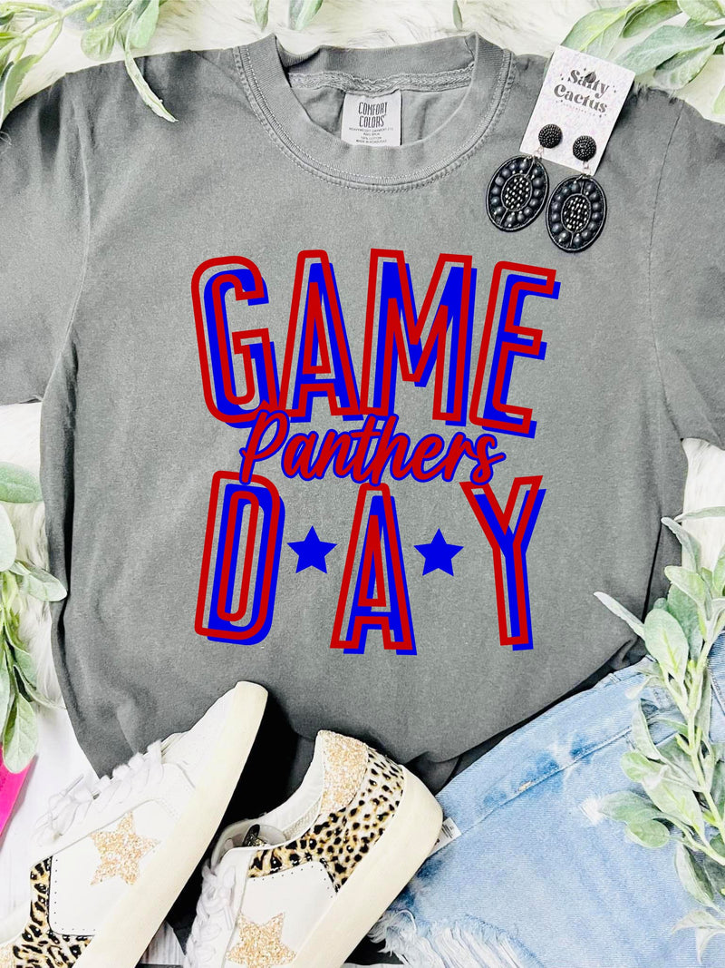 *DTF* Game Day Mascot New Stars Panthers on Grey CC Tee