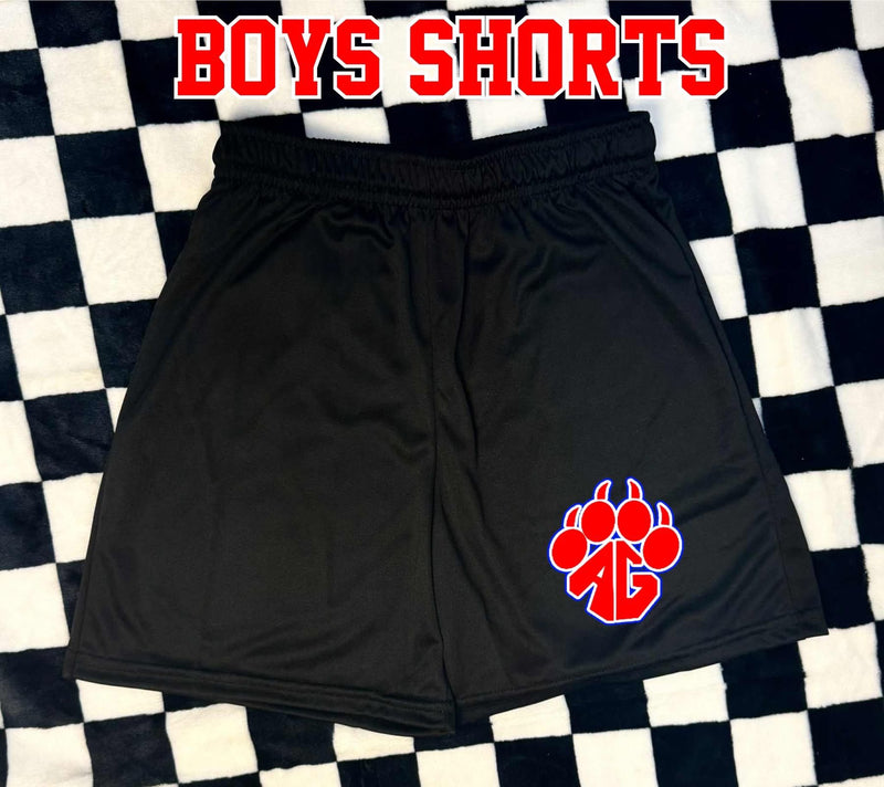 *DTF* Boys 100% Polyester Black Shorts