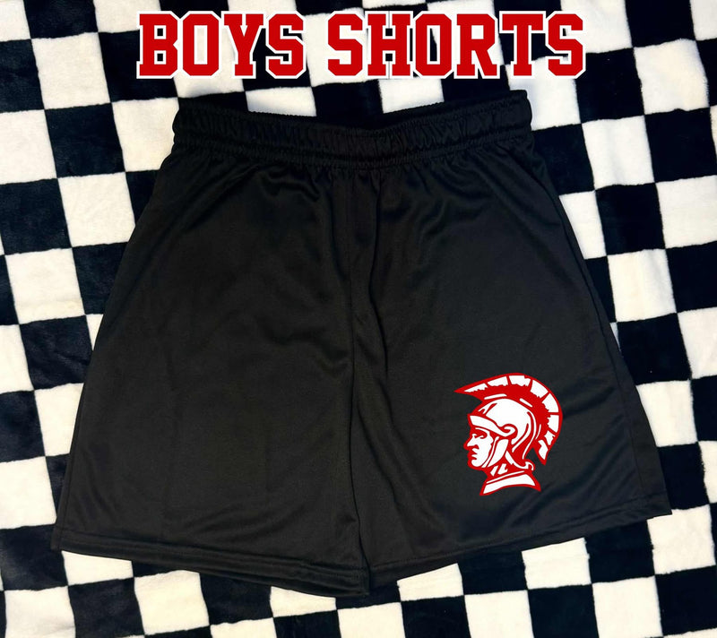 *DTF* Boys 100% Polyester Black Shorts
