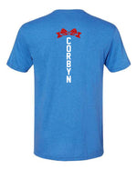 *DTF* Panthers Glittery Cheer On Blue Tee
