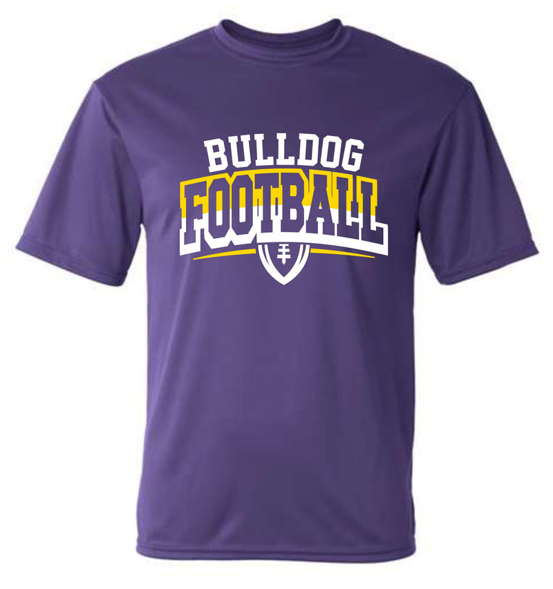 *DTF* Bulldog Football Purple Dri Fit Tee