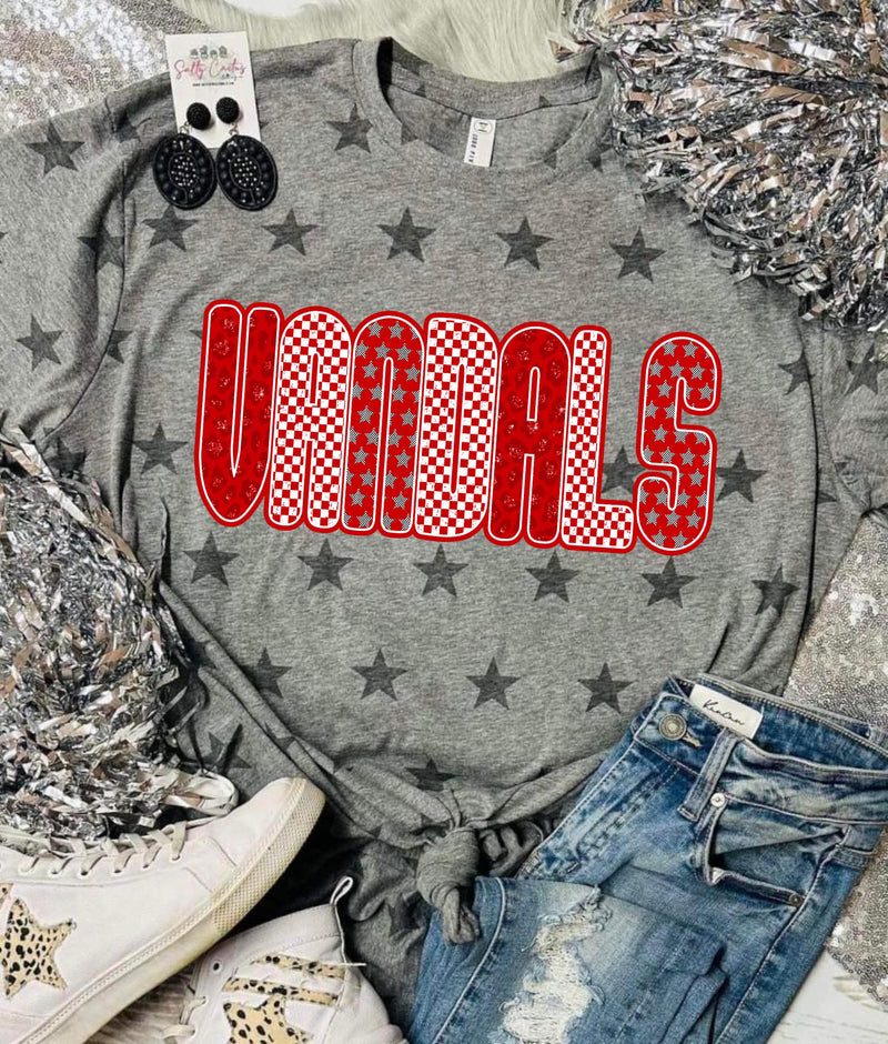 *DTF* New All Prints Vandals Grey Star Tee