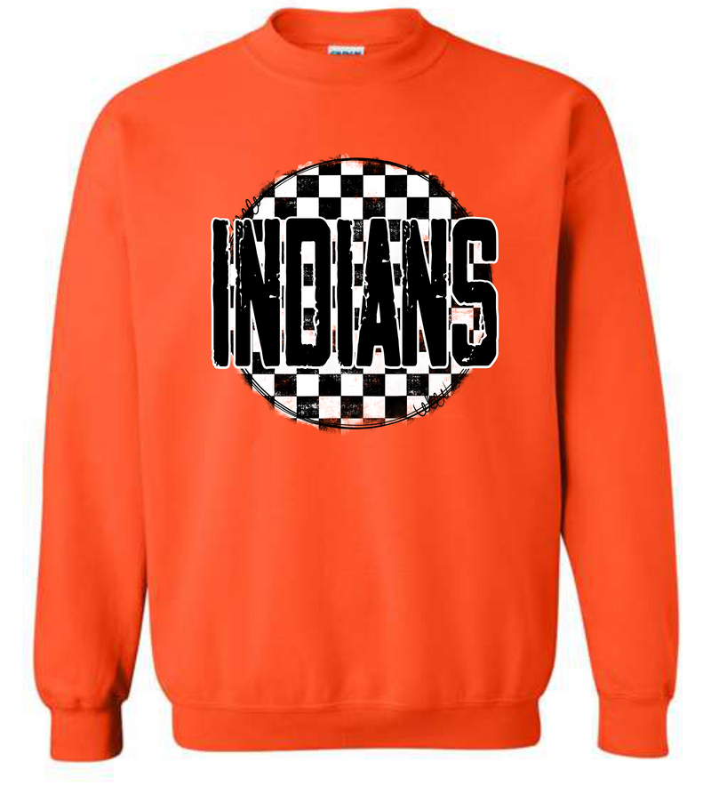 *DTF* Grand Saline Checkered Circle Orange Sweatshirt