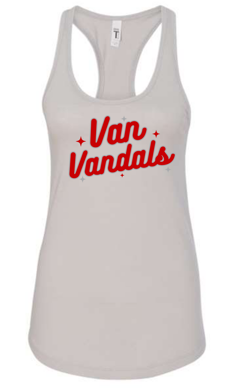 Van Vandals Retro Design Grey Razorbank Tank