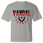 Vandal Football Striped Silver Grey Dri Fit Tee