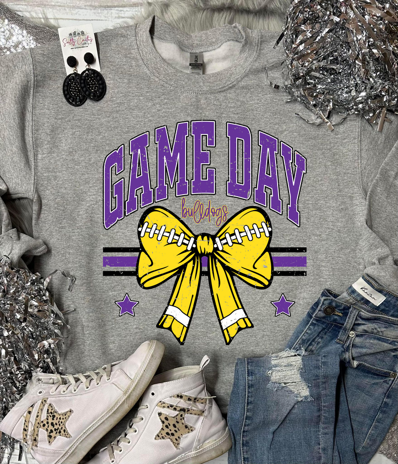 *DTF* Big Game Day Football Bulldogs Oxford Sweatshirt