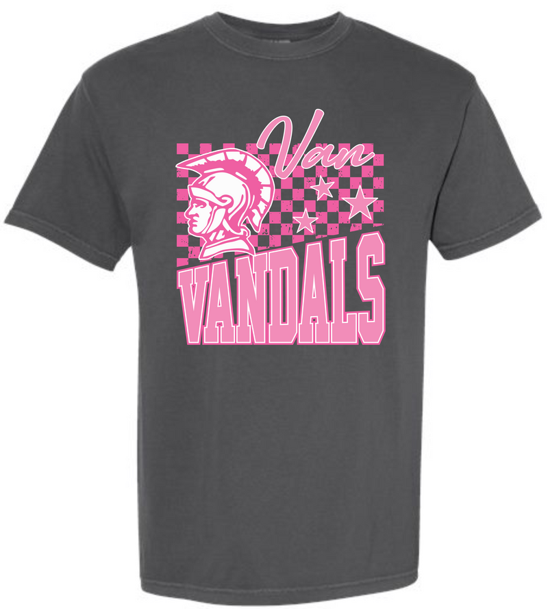 *DTF* Van Vandals Checkered With Mascot Pepper Comfort Color Tee