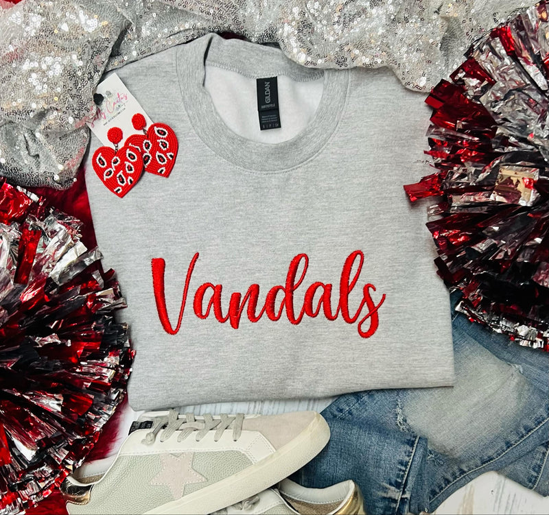 *EMBROIDERED* Vandals Ash Grey Sweatshirt