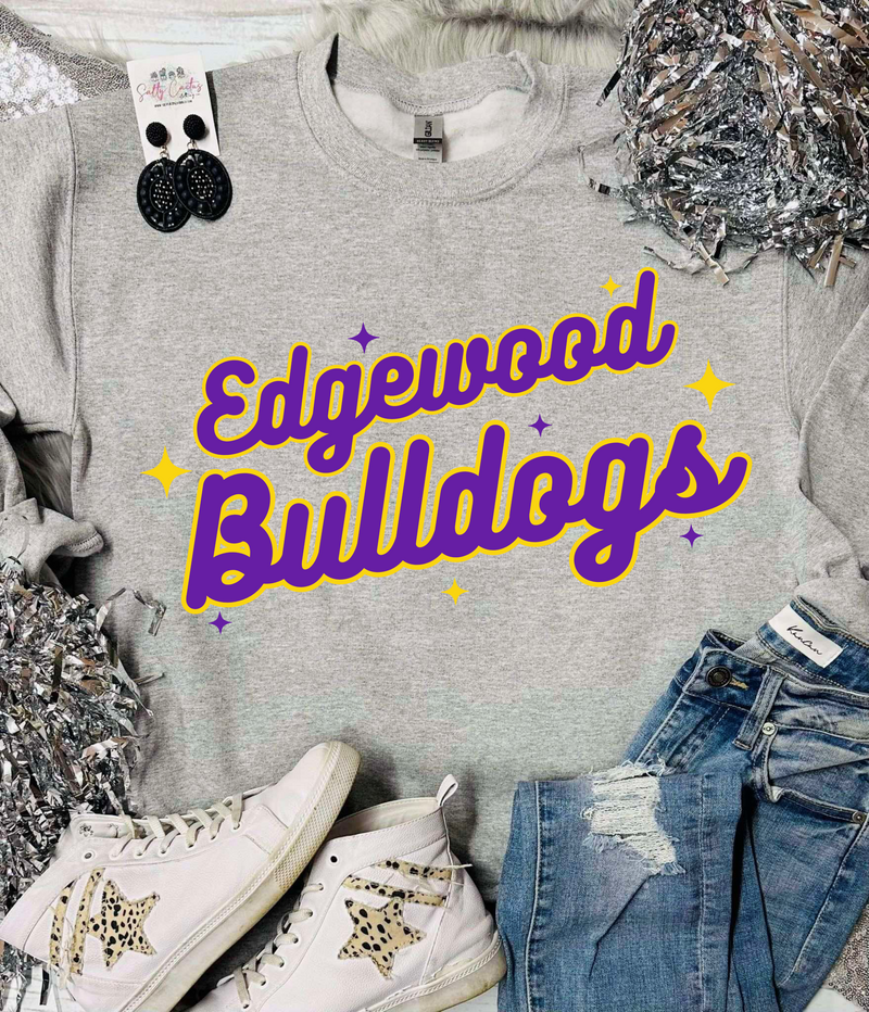 *DTF* Edgewood Bulldogs Retro Oxford Sweatshirt