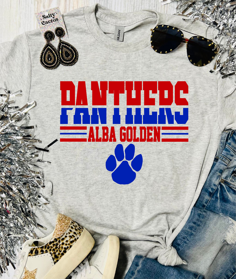 3 Line Spirit Alba Golden Panthers Ash Grey Tee