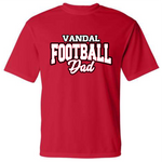 Vandal Football Dad Red Dri Fit Tee