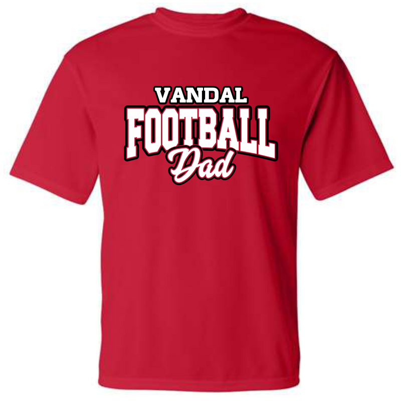 Vandal Football Dad Red Dri Fit Tee