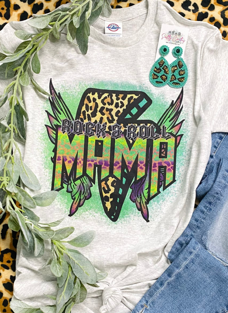 **Rock & Roll Mama Grey Tee